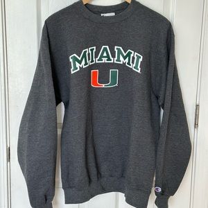 Men’s Champion University of Miami Crewneck sweatshirt sz M